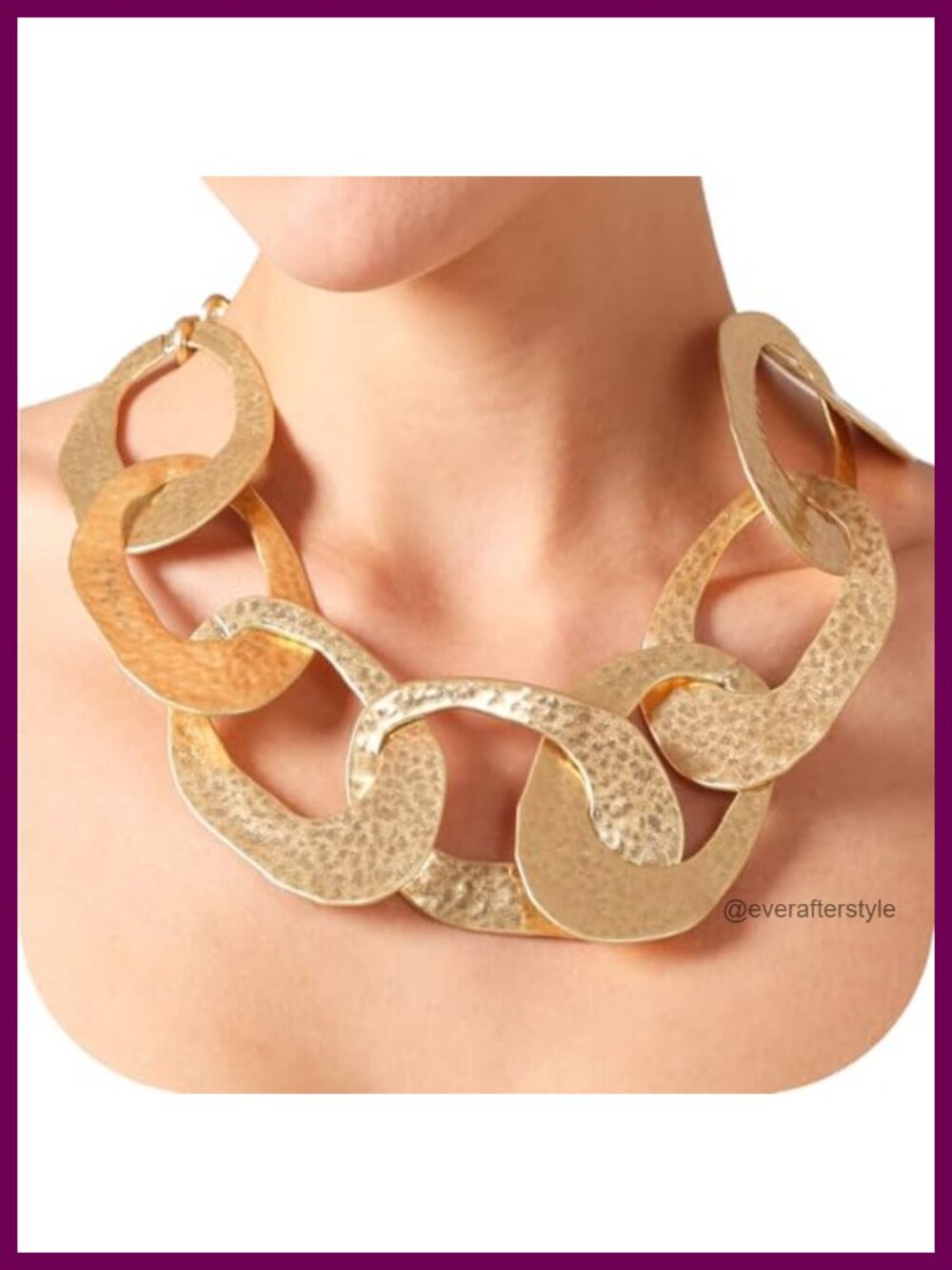 Chunky Link Chain Necklace Statement Jewelry Adjustable Lobster Clasp Women Gift